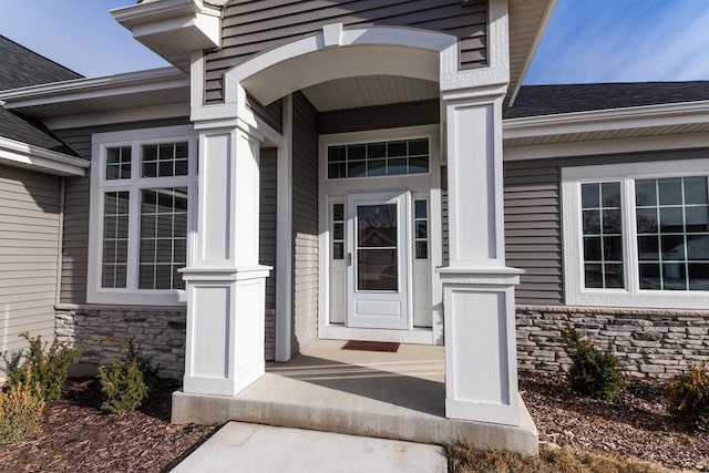 view of doorway to property