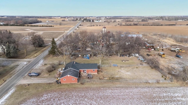 drone / aerial view with a rural view