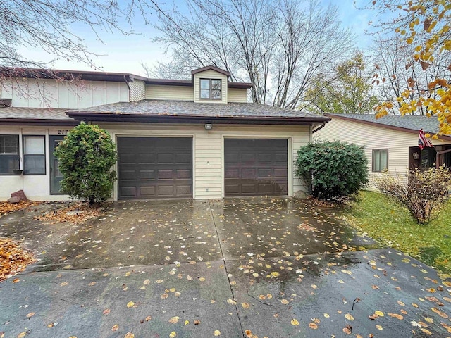 view of home's exterior with a garage