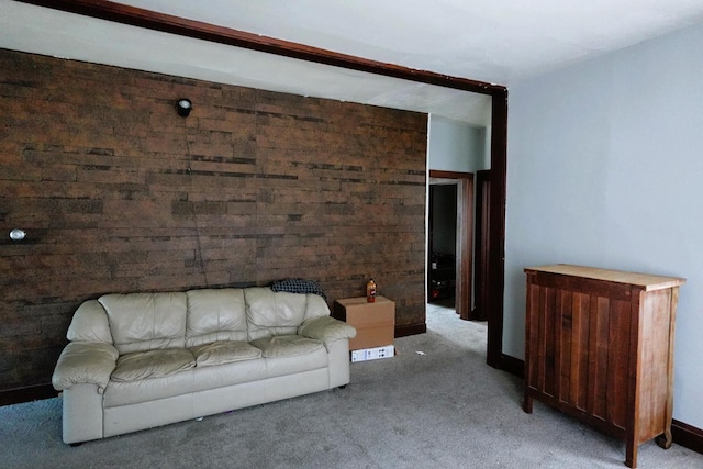 unfurnished living room with carpet