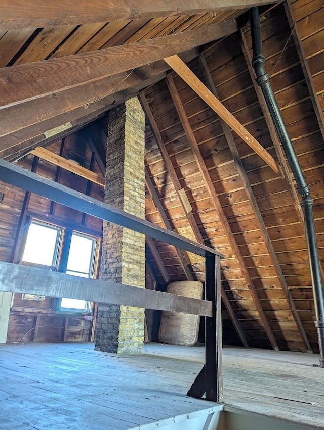 view of attic