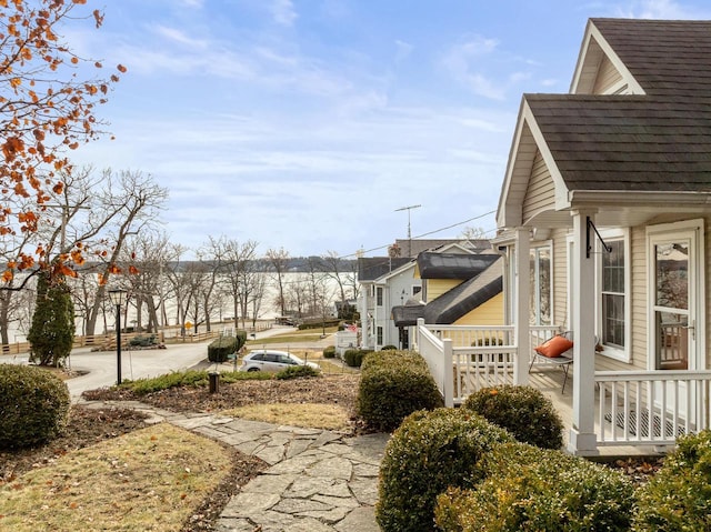 exterior space with covered porch