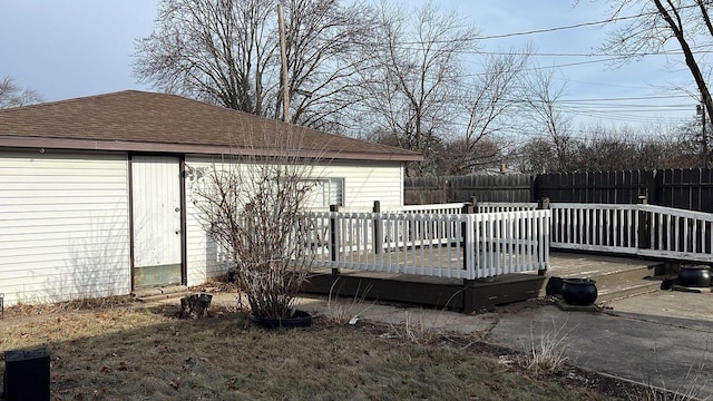 view of wooden deck