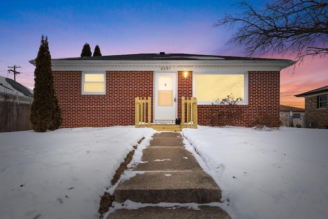 view of bungalow-style house