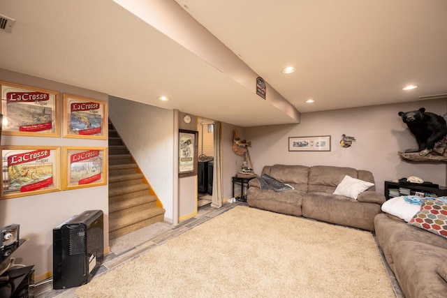 view of carpeted living room