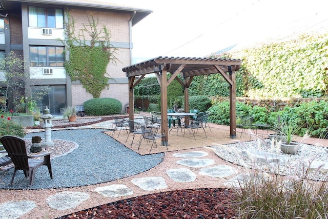 view of patio / terrace with a pergola