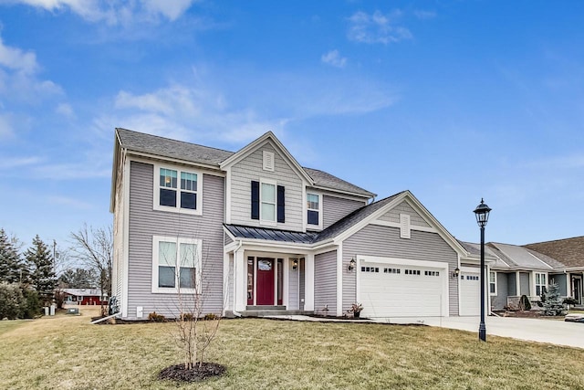 view of front of property featuring a front yard