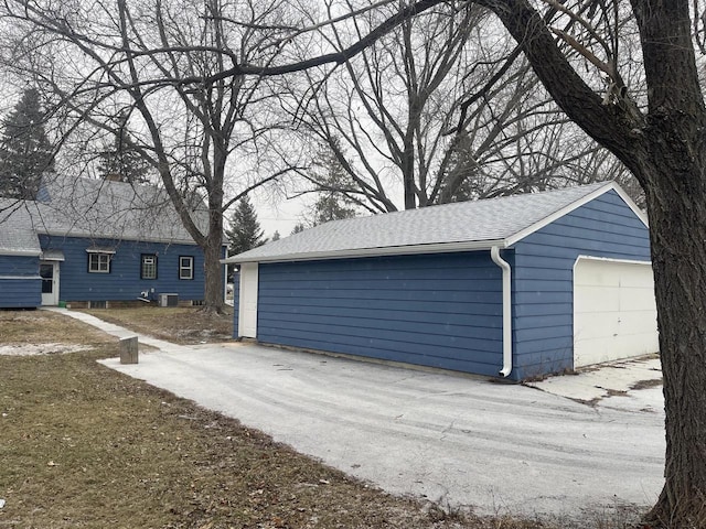 garage featuring central AC