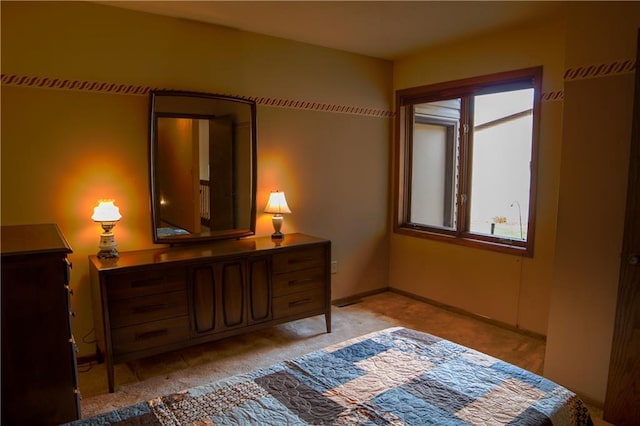 view of carpeted bedroom