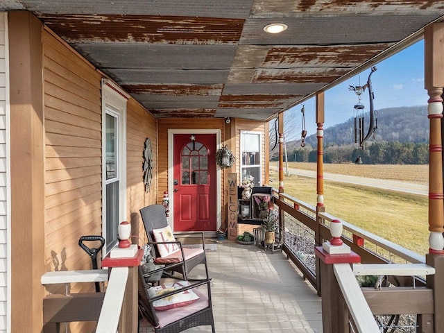 exterior space with covered porch