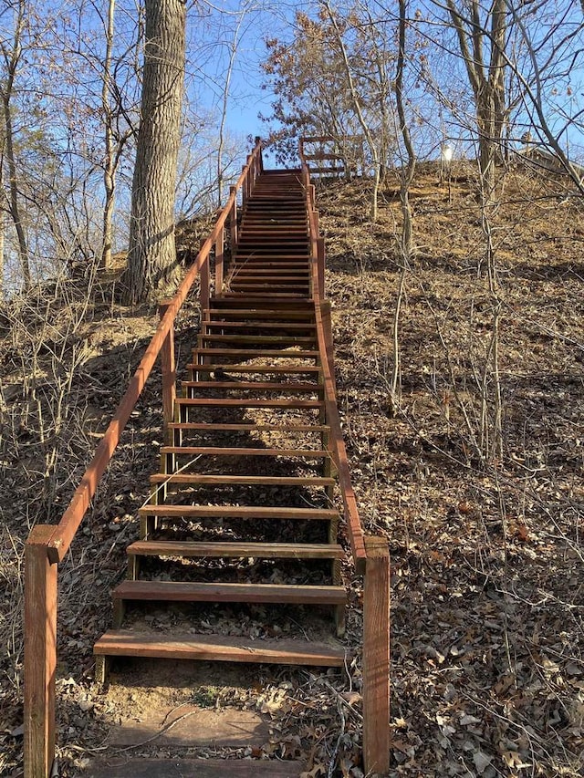 view of stairway