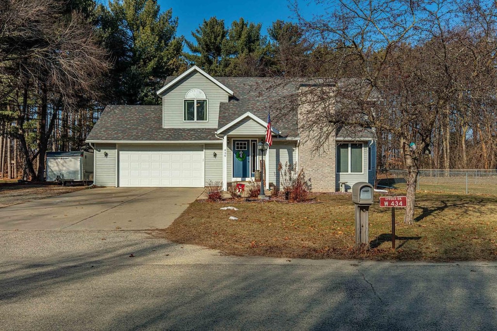 view of front of home featuring a garage