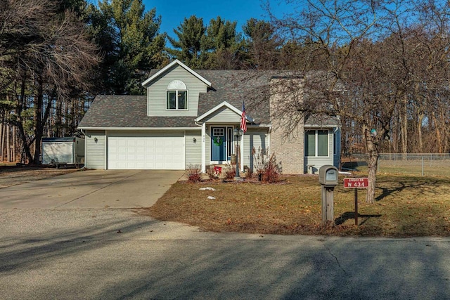 view of front of home featuring a garage