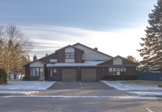 view of front of home featuring a garage