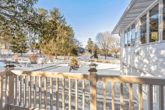 view of snowy yard