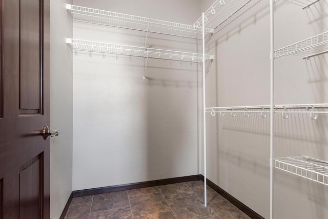 spacious closet with radiator