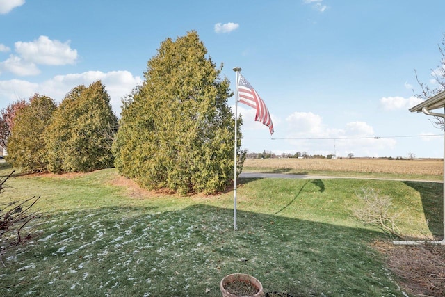 view of yard featuring a rural view