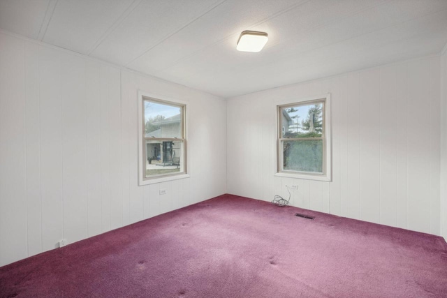 carpeted empty room featuring a healthy amount of sunlight