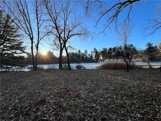 view of yard featuring a water view