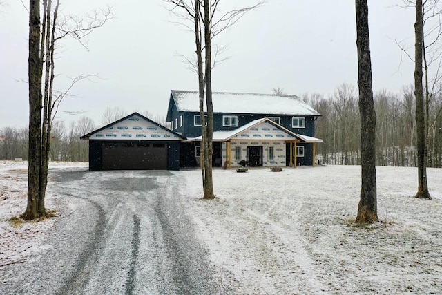 view of front facade with a garage