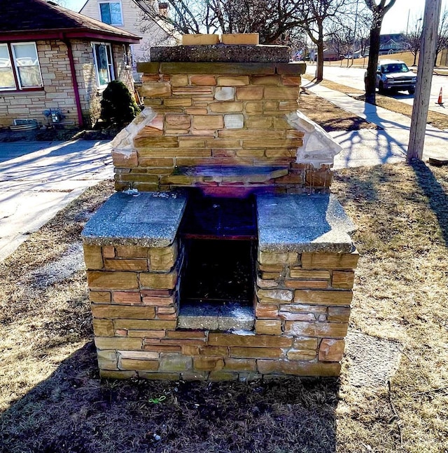 view of storm shelter