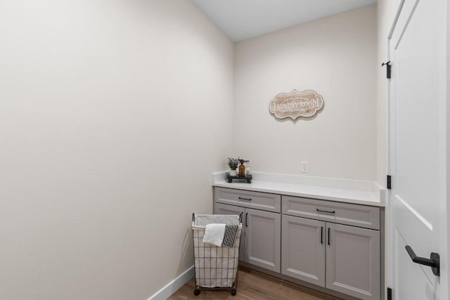 interior space with light hardwood / wood-style flooring