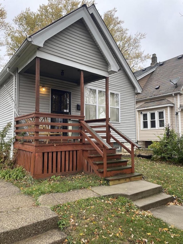 bungalow with covered porch