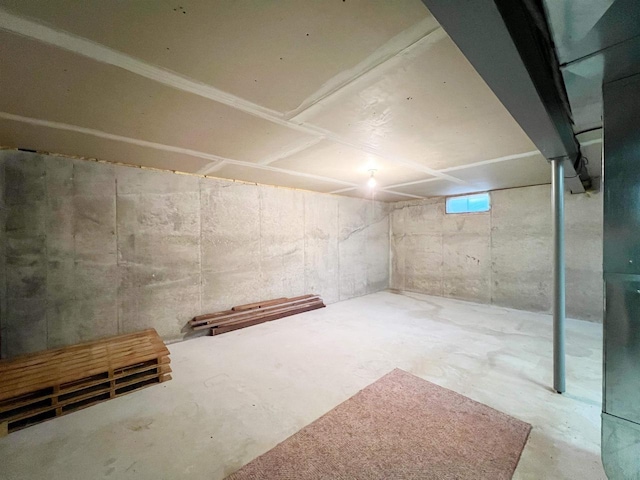 view of basement