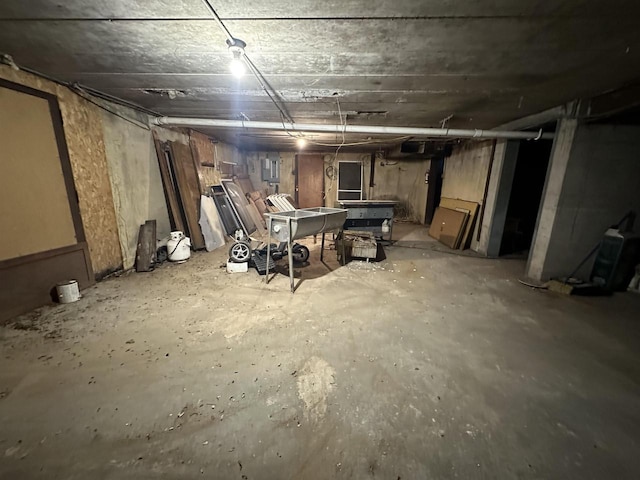 view of basement