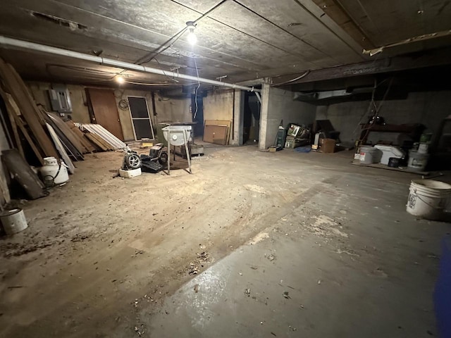 view of basement