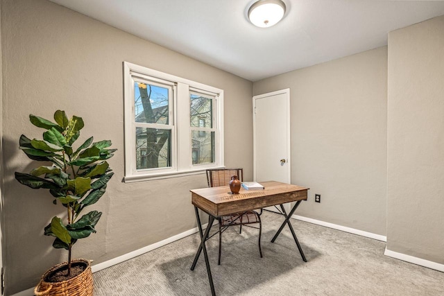 home office featuring carpet floors