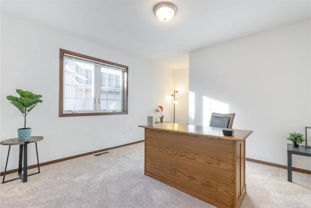 view of carpeted office