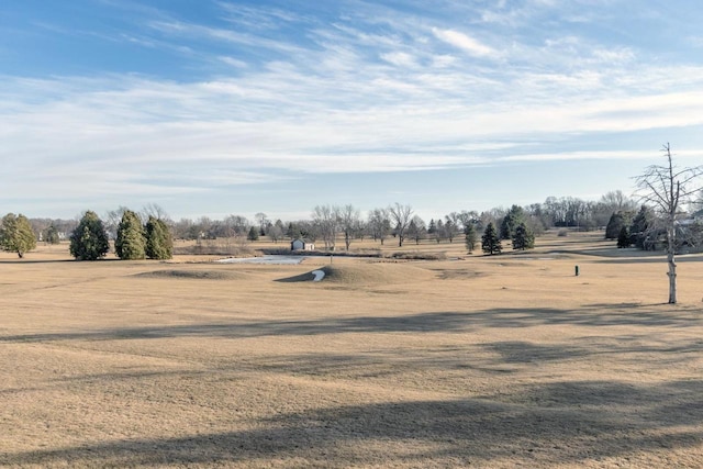 view of yard with a rural view