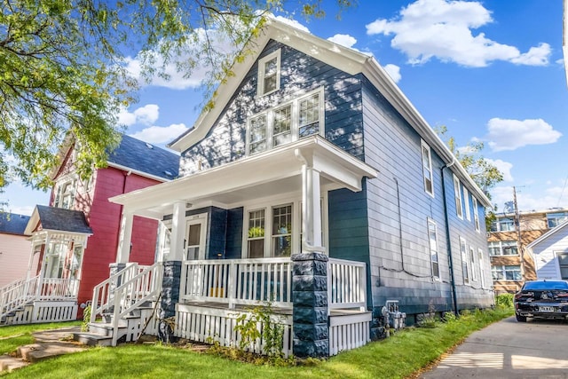 view of front facade featuring a porch