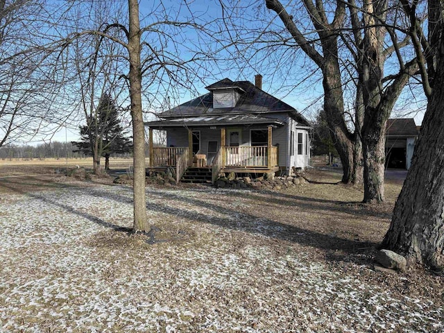 bungalow-style home featuring a porch