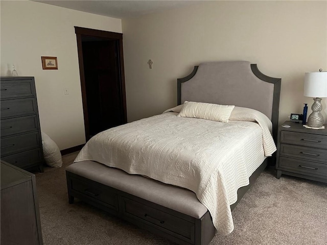 view of carpeted bedroom