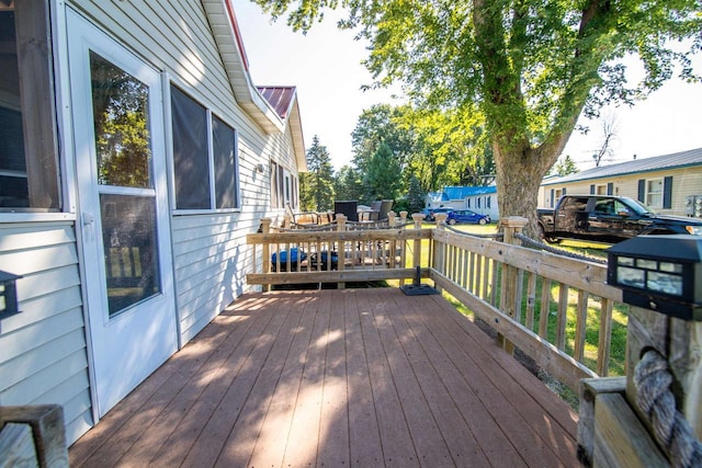 view of wooden deck