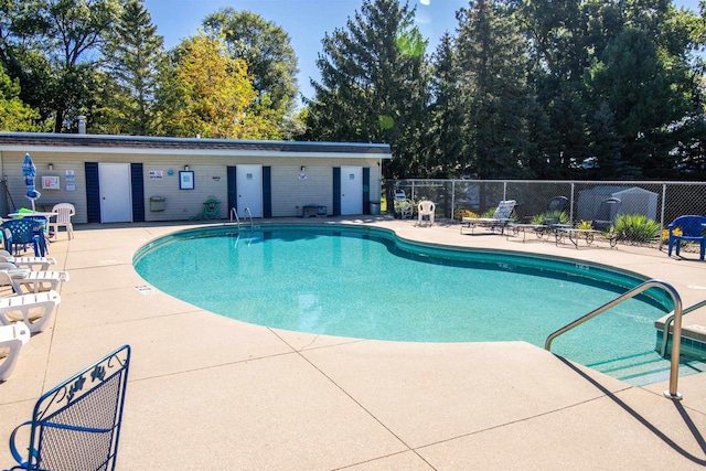 view of pool with a patio