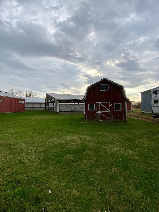 exterior space with a lawn