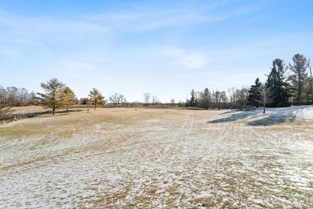 view of yard featuring a rural view