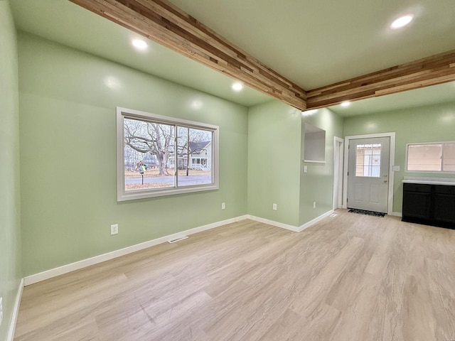 entrance foyer featuring light wood-type flooring