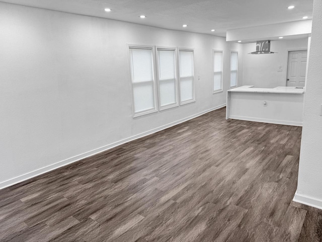 interior space featuring dark wood-type flooring