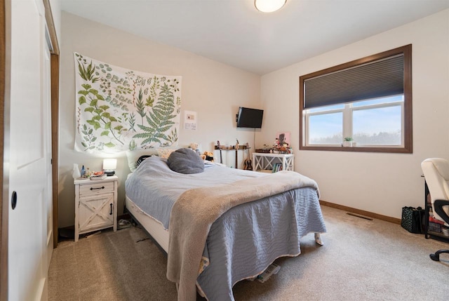 bedroom featuring carpet