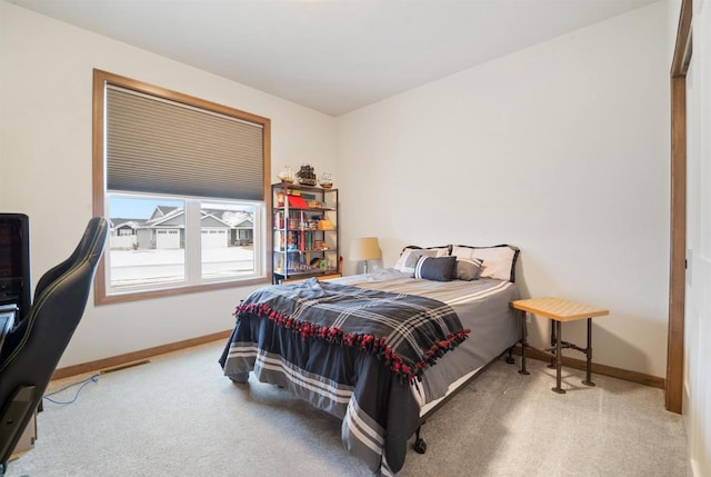 bedroom with carpet