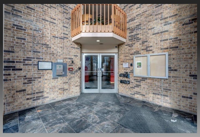 entrance to property with french doors