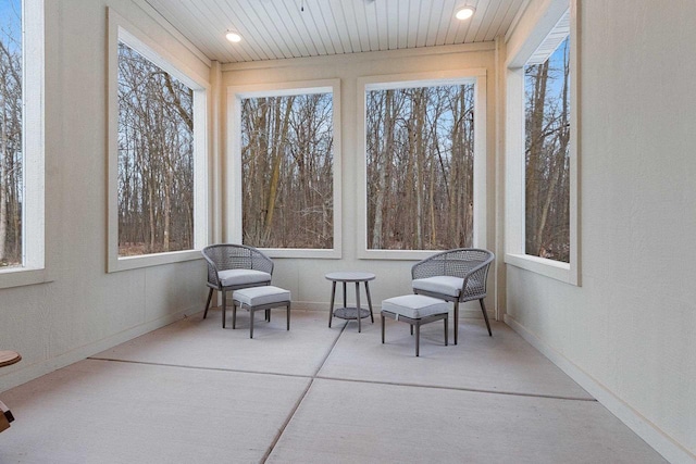 view of sunroom