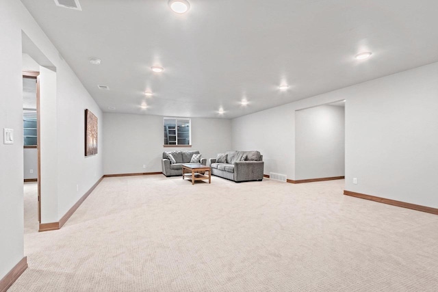 view of carpeted living room