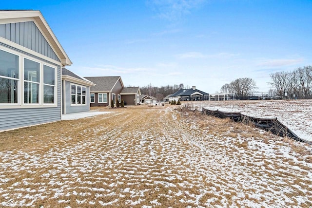 view of snowy yard