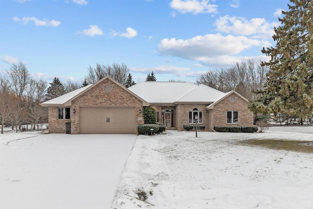 ranch-style home with a garage