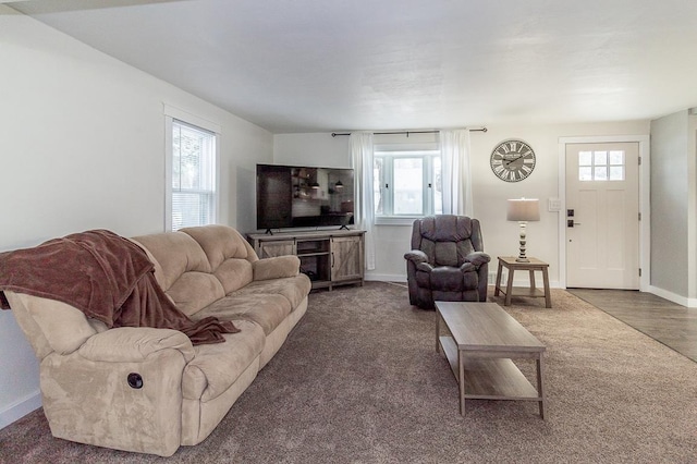 view of carpeted living room